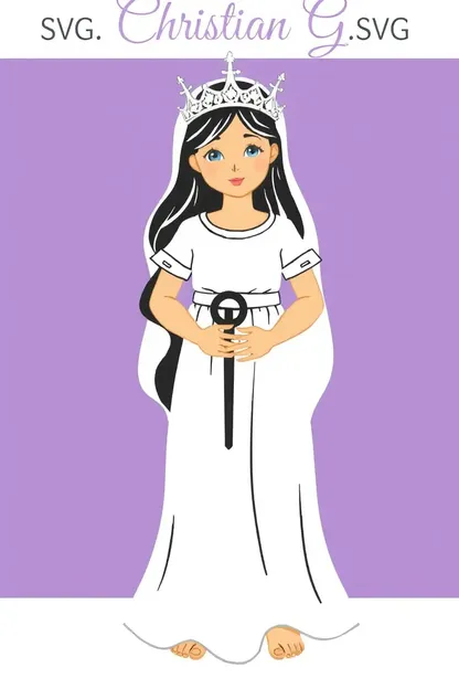 Visión Artística de la Chica Cristiana en SVG