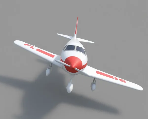 Vista Frente de Avión 3D en Imagen de PNG