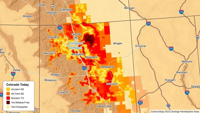 Vista general del mapa de incendios en Colorado hoy 2025