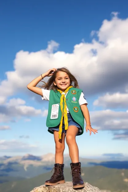 Vuelo alto de la scout Girl Scout Sky Bri