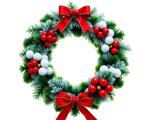 Wreath de Navidad simple PNG para imprimir