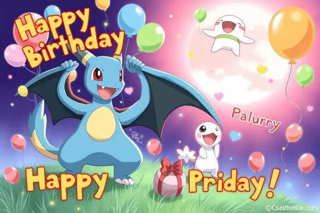 ¡Feliz Cumpleaños a ti, Imagen de Pokémon Fiesta