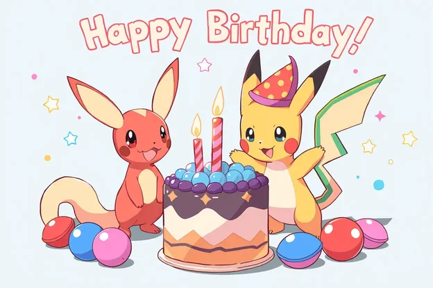 ¡Feliz Cumpleaños a todos, celebración de imágenes de Pokémon