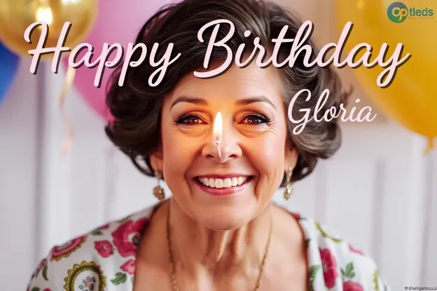 ¡Feliz cumpleaños, Gloria, con invitaciones personalizadas con imágenes!