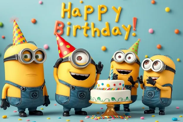 Álbum de fotos alegres cumpleaños Minion