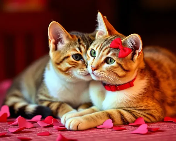 Álbum de fotos de San Valentín de gato hermoso