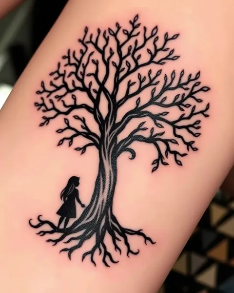 Árbol genealógico de tatuaje para historia y legado familiar