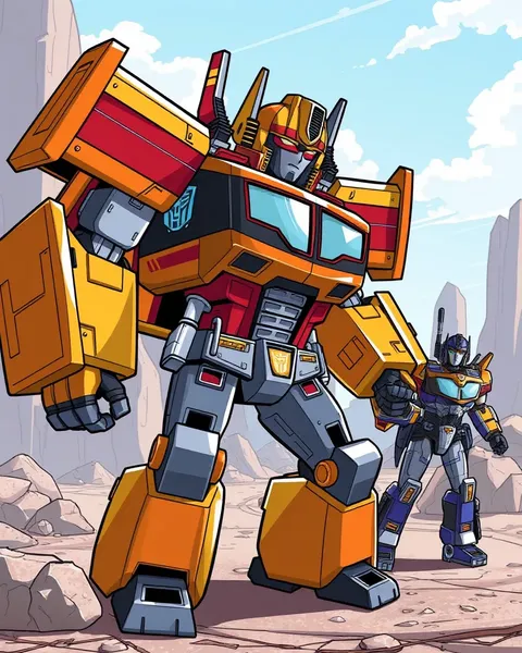 Adaptations de films et franchise de Transformers en images de dessin animé