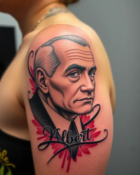 Albert tatouage de nom pour l'inspiration féminine