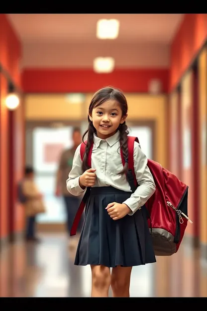 Animation de GIF de la journée scolaire des filles