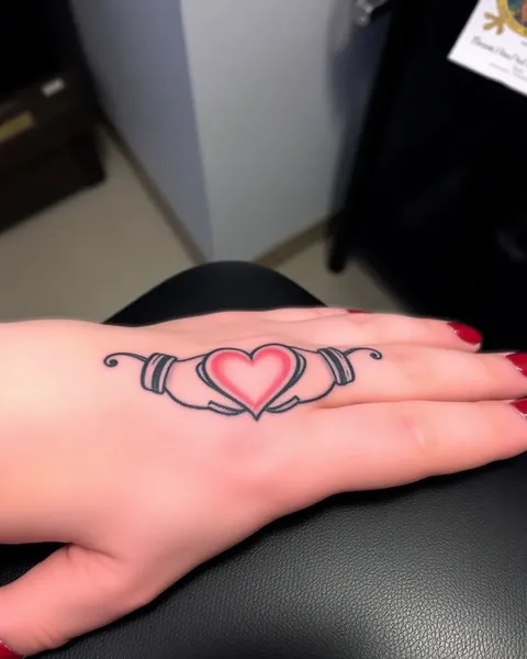 Anneau de Claddagh tatoué : symbole de l'héritage irlandais