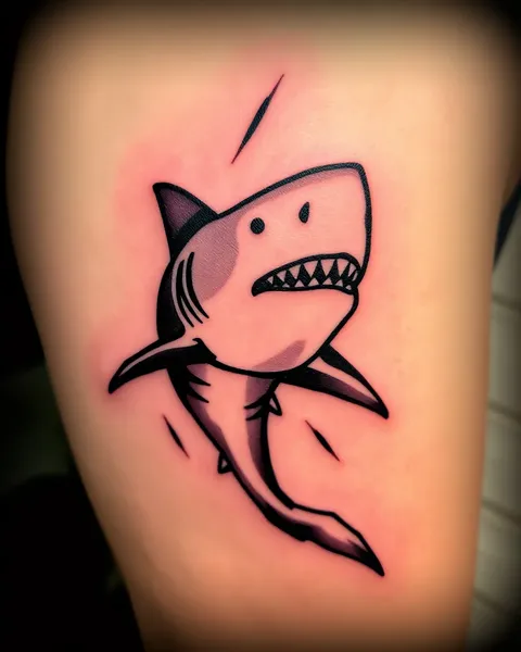 Art corporel : tatouage de requin pour les aventuriers