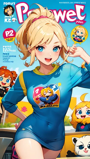 Art de bande dessinée hentai de fille Powerpuff