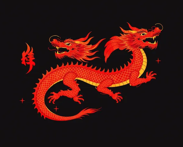 Art de dragon chinois PNG téléchargement de murs