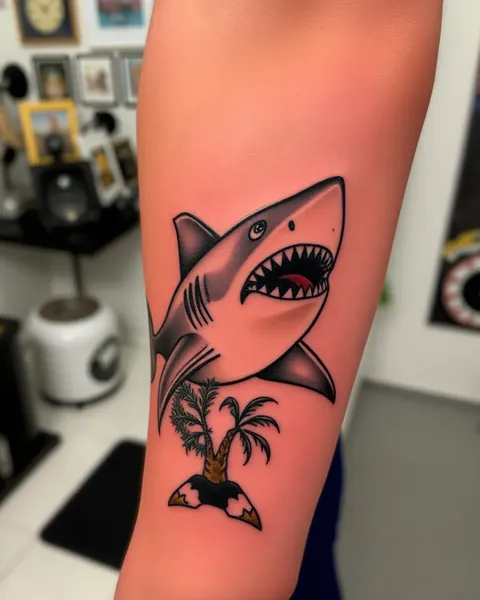 Art de faune : Tatouage de requin pour les amateurs de la nature