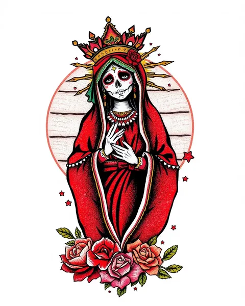 Art de l'enluminure de Santa Muerte