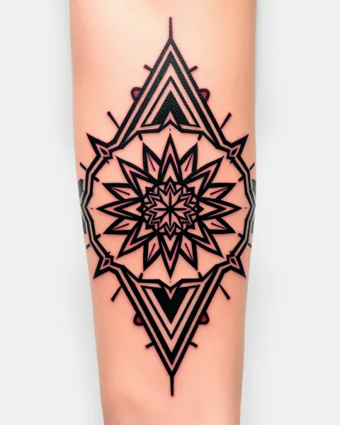 Art de tatouage de motifs géométriques : expression artistique