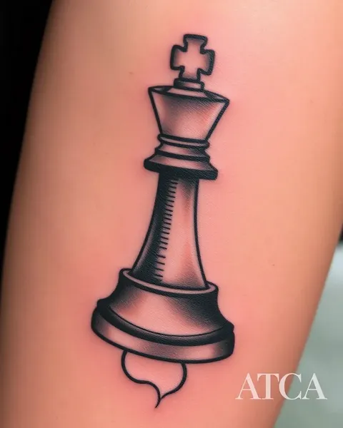 Art de tatouage pièce d'échecs pour une expression personnalisée