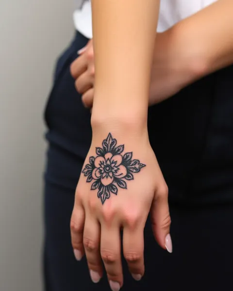 Art de tatouage pour les dames sur leurs mains