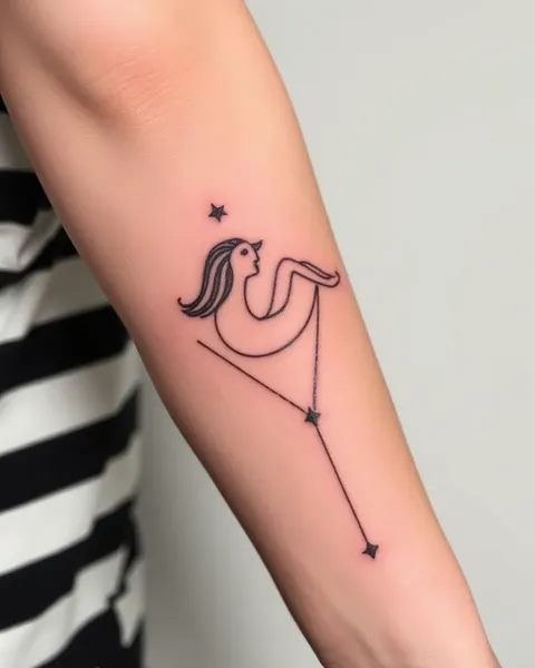 Art du travail de tatouage du constellations de Vierge et d'inspiration