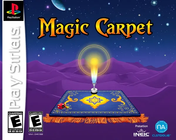 Artwork de couverture de PS1 de tapis magique PNG