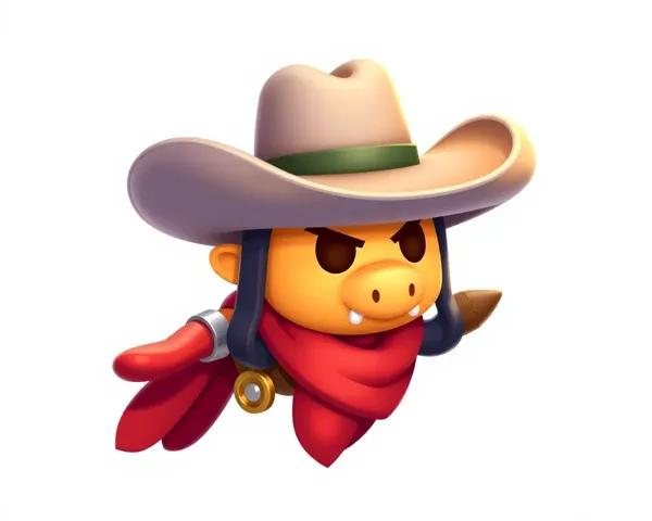 Avatar d'image de cowboy Emoji Discord PNG