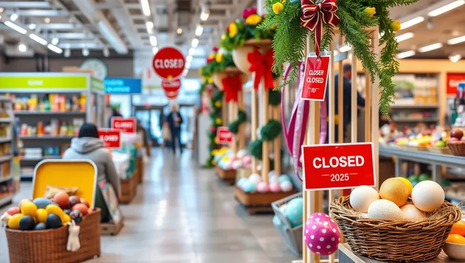 Avis de Fermeture des Magasins à Pâques 2025 Annoncé Officiellement