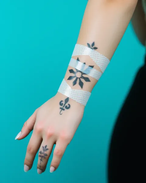 Bandage de tatouage clair pour une guérison des plaies efficace