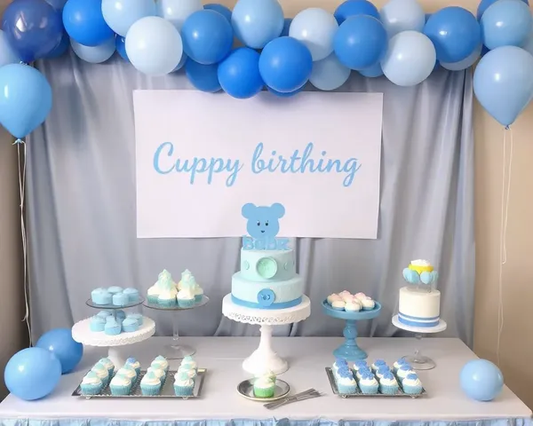 Biberon Azul PNG pour célébration de baby shower