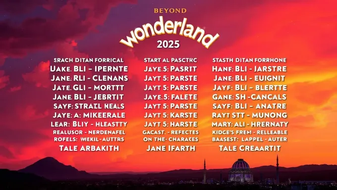 Billets pour Beyond Wonderland 2025 en vente avec annonces de lineup