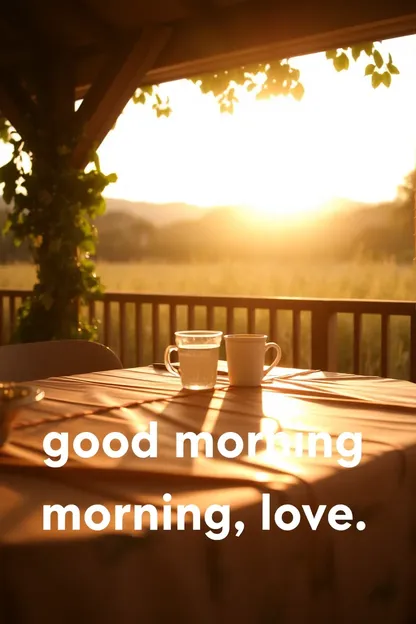 Bon Matin Image d'Amour pour un Nouveau Départ