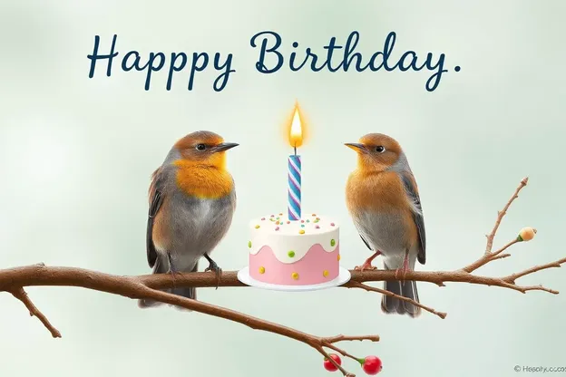 Bon anniversaire oiseaux en images colorées se rejoignent