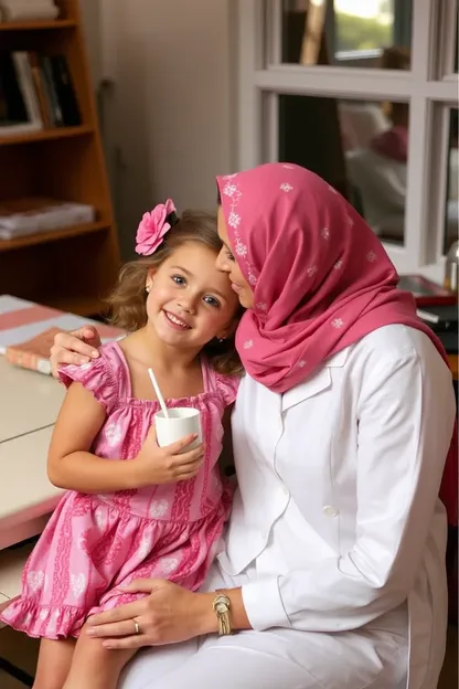 Bon matin, images de la fille dans une scène matinale joyeuse