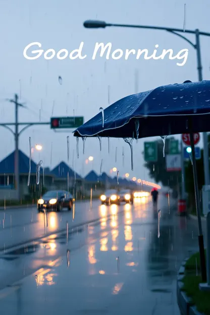 Bon matin, images de la pluie pour un matin rafraîchissant