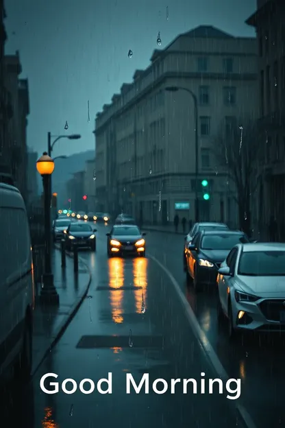 Bon matin, images de pluie avec des vues panoramiques belles