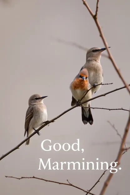 Bon matin avec des images d'oiseaux à nouveau