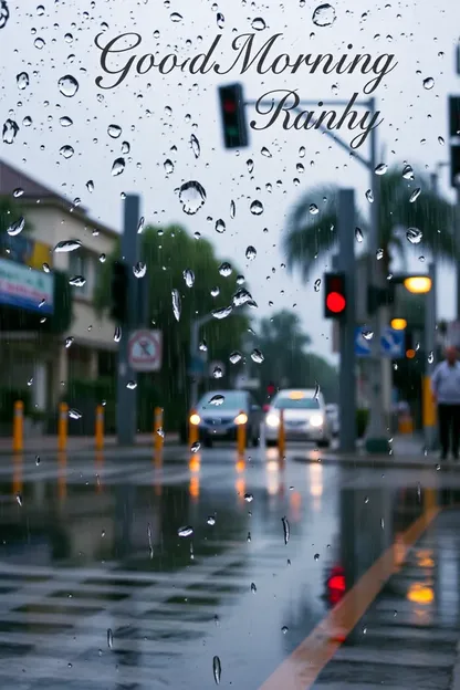 Bon matin images de pluie avec paysages paisibles