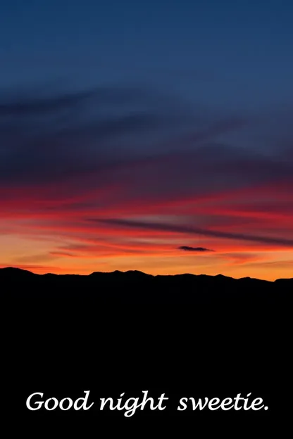 Bonne nuit, chérie, images pour des souvenirs beaux