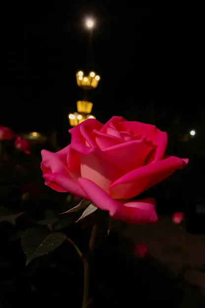 Bonne nuit, photo de rose au petit matin