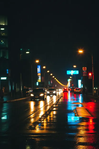 Bonne nuit sous la pluie, images de vues romantiques de la ville