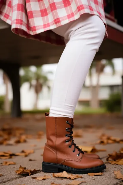 Bottes brunes pour les filles aventurières en plein air