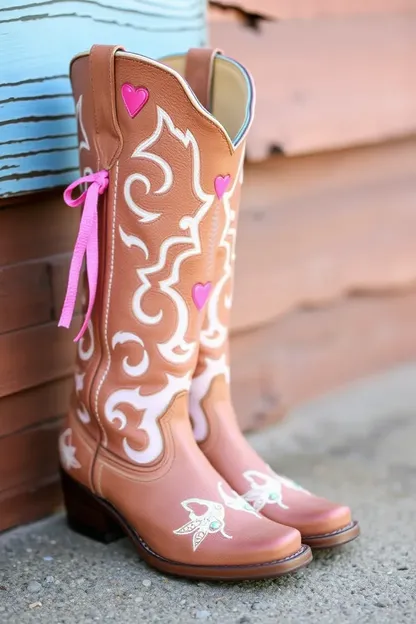 Bottes de Cowgirl pour les Filles - Bottes Amusantes pour les Fans de la Petite Fille Cowgirl