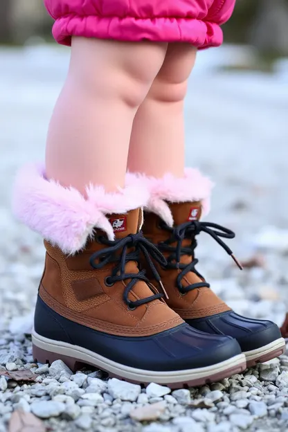 Bottes de neige pour fille de petit garçon pour jouer en plein air en hiver