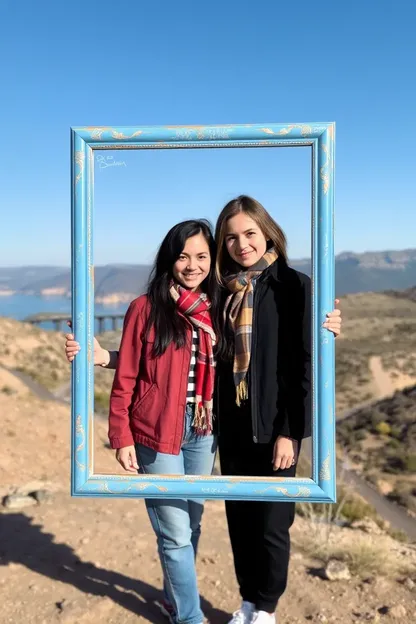 Cadre bleu pour un style coloré et vif pour les filles