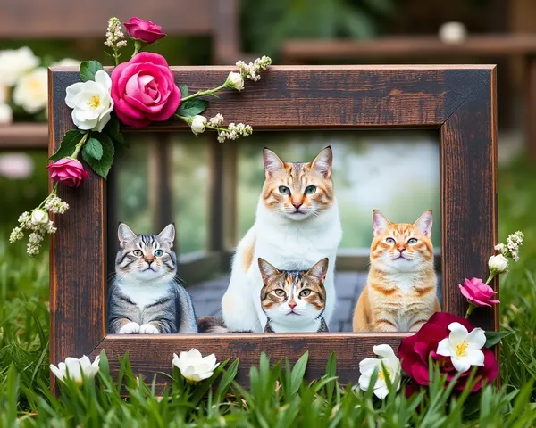 Cadres de Photo Commémorative du Chat pour Souvenirs Chéris