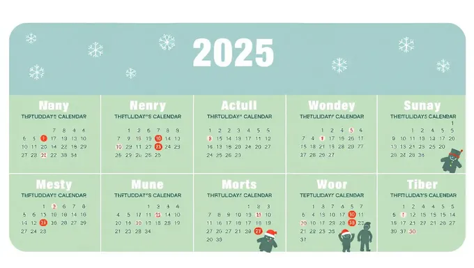 Calendar de fêtes 2025 des États-Unis nouvellement publié pour la planification