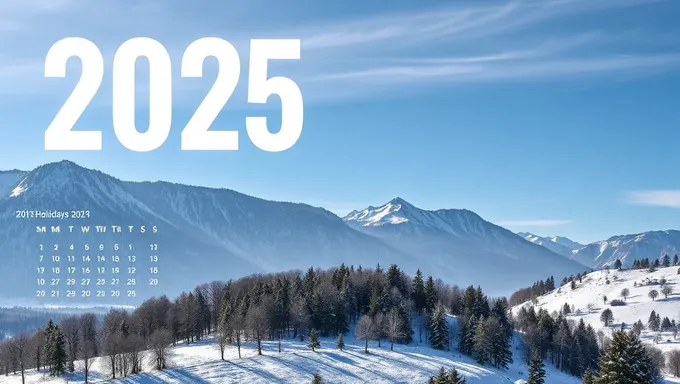 Calendrier 2025 avec jours fériés fédéraux