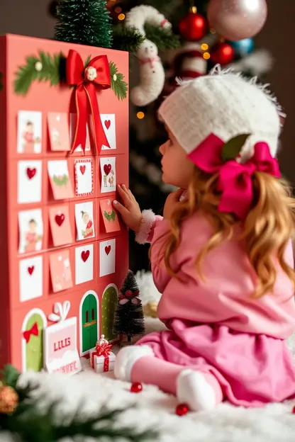 Calendrier de Noël des filles apporte la magie de Noël précoce