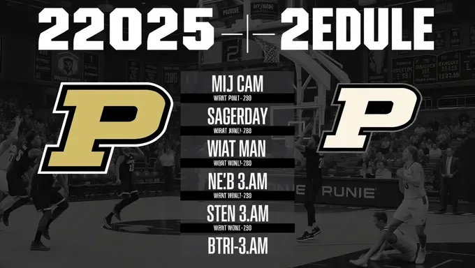 Calendrier de basket-ball des Boilermakers de Purdue pour 2025-2025 révélé