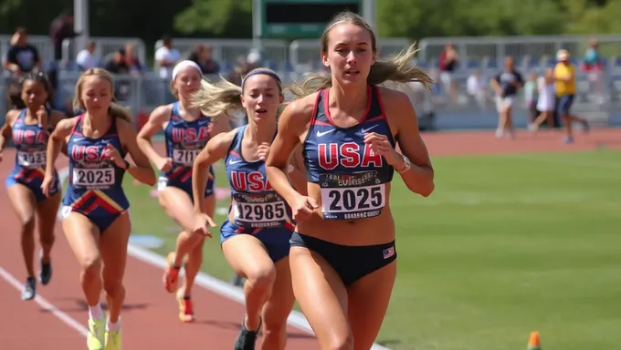 Calendrier de l'équipe de course et athlétisme féminine des États-Unis 2025